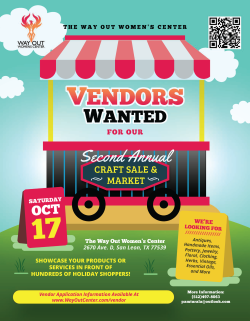 vendors 2026 second annual craft sale and market